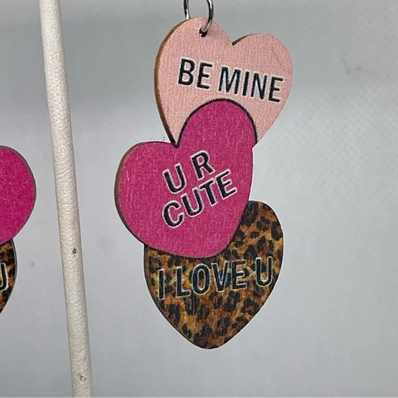 Heart Shaped Statement Earrings - Picture 4 of 9